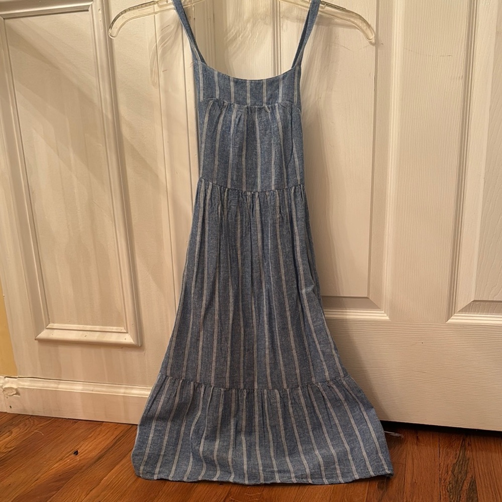 Cat & Jack Blue Ribbed Midi Sundress